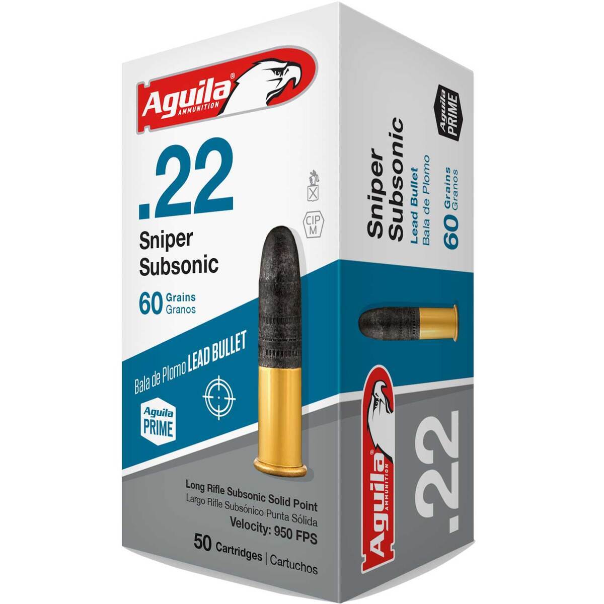 Aguila Sniper Subsonic 22LR 60gr Rimfire Ammo - 50 Rounds Aguila Sniper Subsonic 22LR 60gr Rimfire Ammo - 50 Rounds