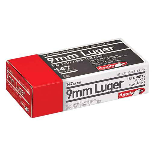 Aguila Subsonic 9mm Luger 147gr FMJ Handgun Ammo Ammo - 50 Rounds 50 Rounds Ammo