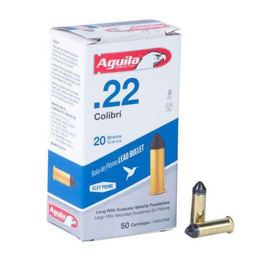 Aguila Colibri 22 Long Rifle 20gr SP Rimfire Ammo – 50 Rounds