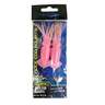Ahi Rock Cod Squirts Glow Rigged Squids - Pink Glow, 3-1/2in - Pink Glow