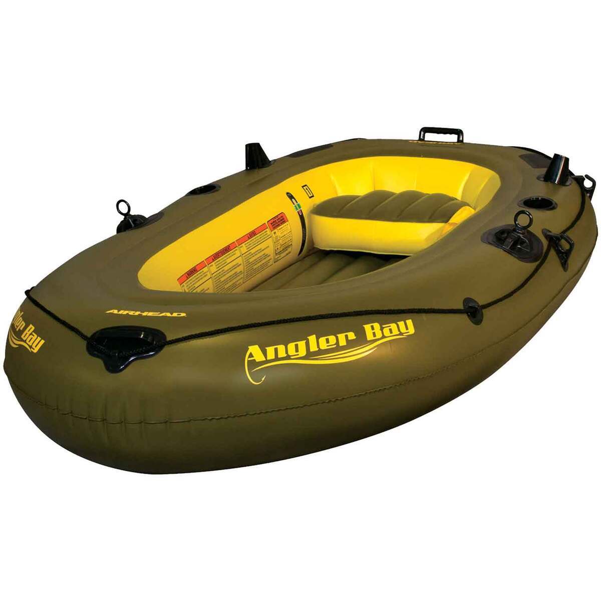 Airhead Angler Bay Inflatable 3 Person Boat - 8ft, Green - Green Airhead Angler Bay Inflatable 3 Person Boat - 8ft, Green - Green