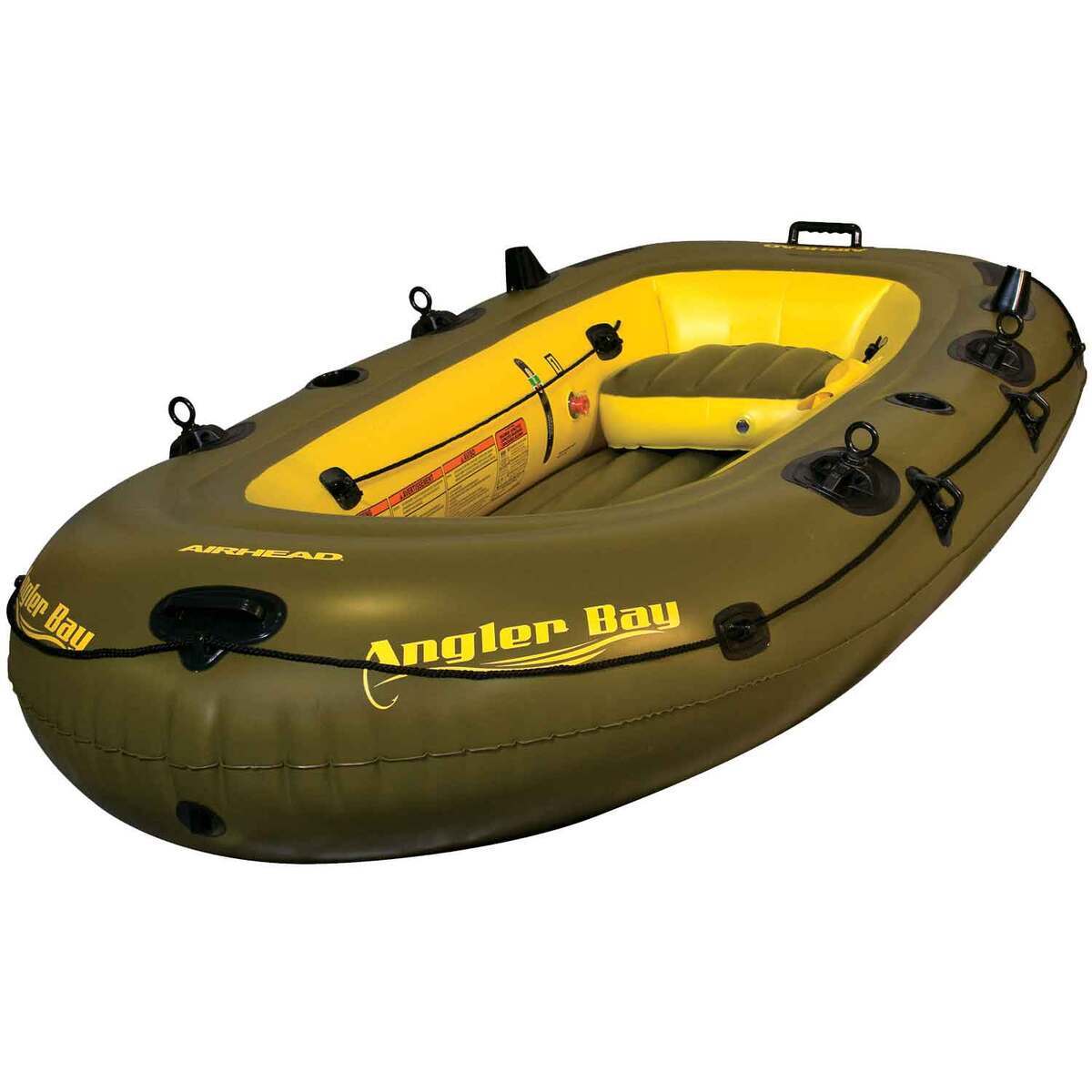 Airhead Angler Bay Inflatable 4 Person Boat - 9.1ft, Green - Green Airhead Angler Bay Inflatable 4 Person Boat - 9.1ft, Green - Green
