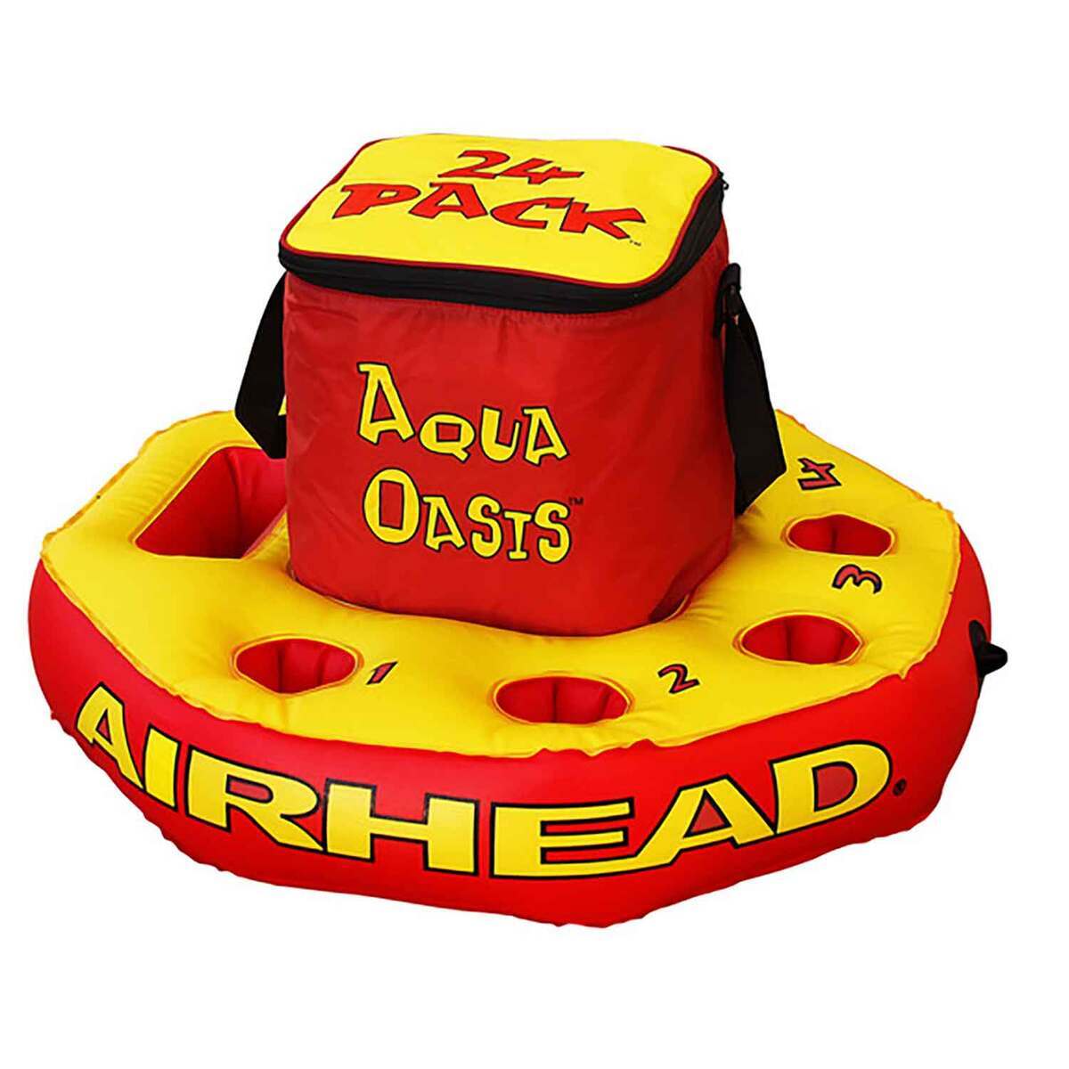 Airhead Aqua Oasis Floating Cooler - Red/Yellow Airhead Aqua Oasis Floating Cooler - Red/Yellow