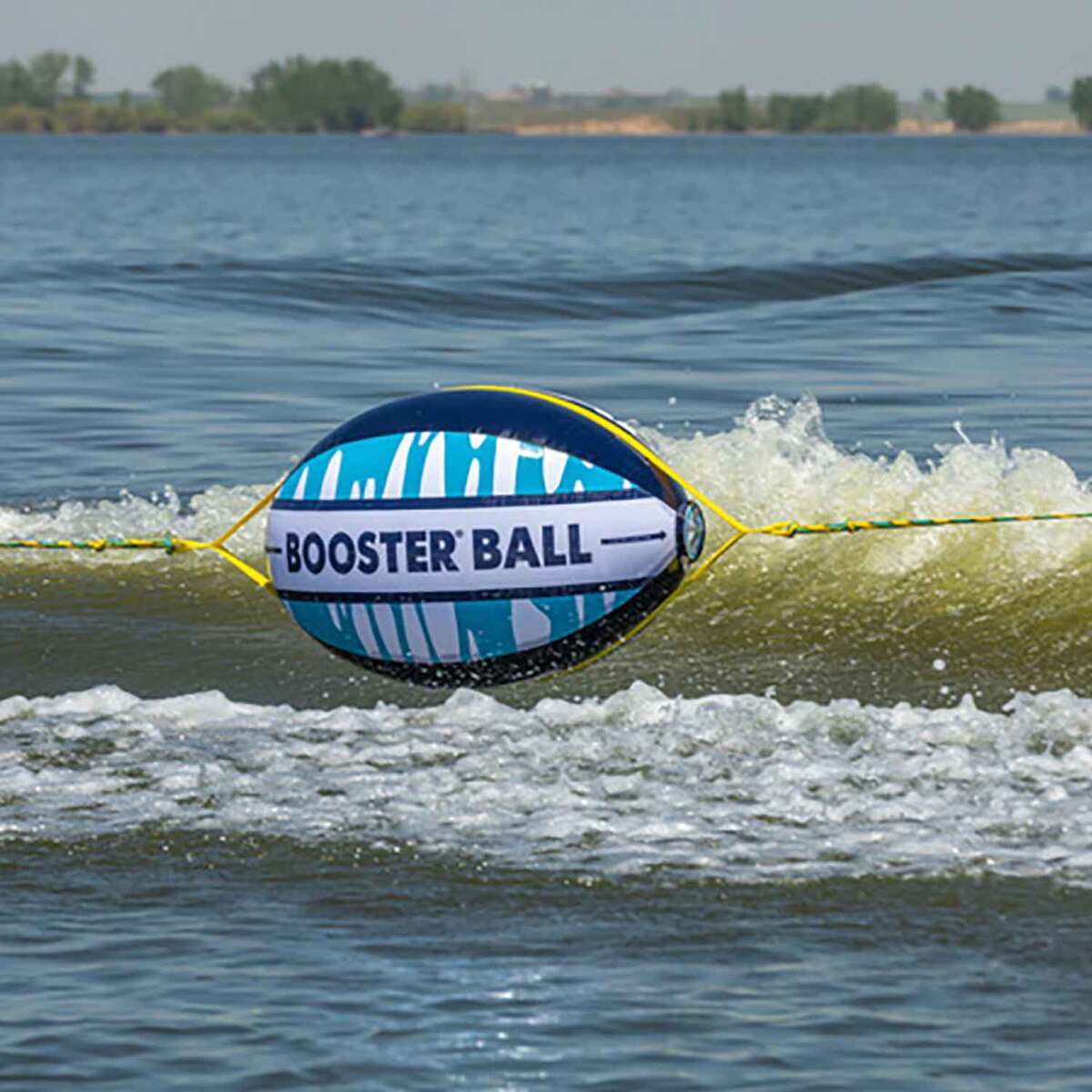 Airhead Booster Ball Towable Tube Rope Performance Ball - Blue/White Airhead Booster Ball Towable Tube Rope Performance Ball - Blue/White