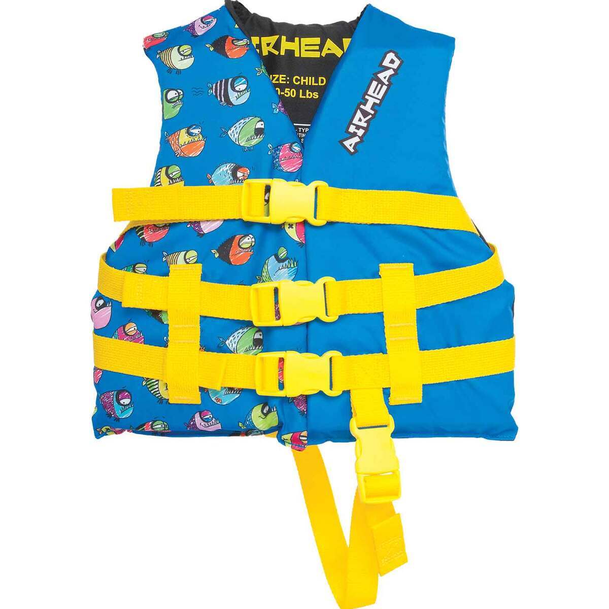 Airhead Crayon Fish Life Jacket - Blue Child Airhead Crayon Fish Life Jacket - Blue Child