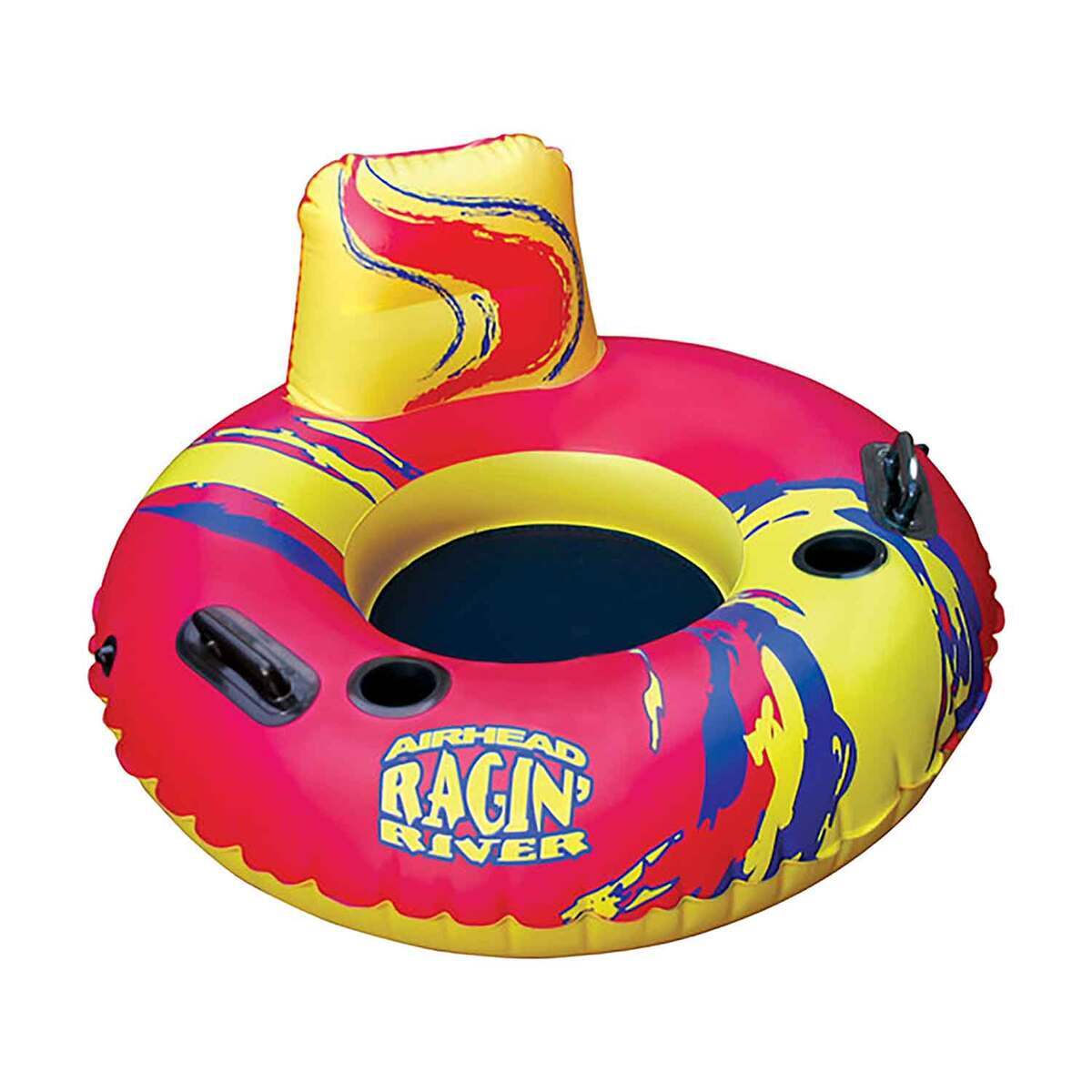 Airhead Ragin' River 1 Person Float Tube - Red/Yellow/Blue Airhead Ragin' River 1 Person Float Tube - Red/Yellow/Blue