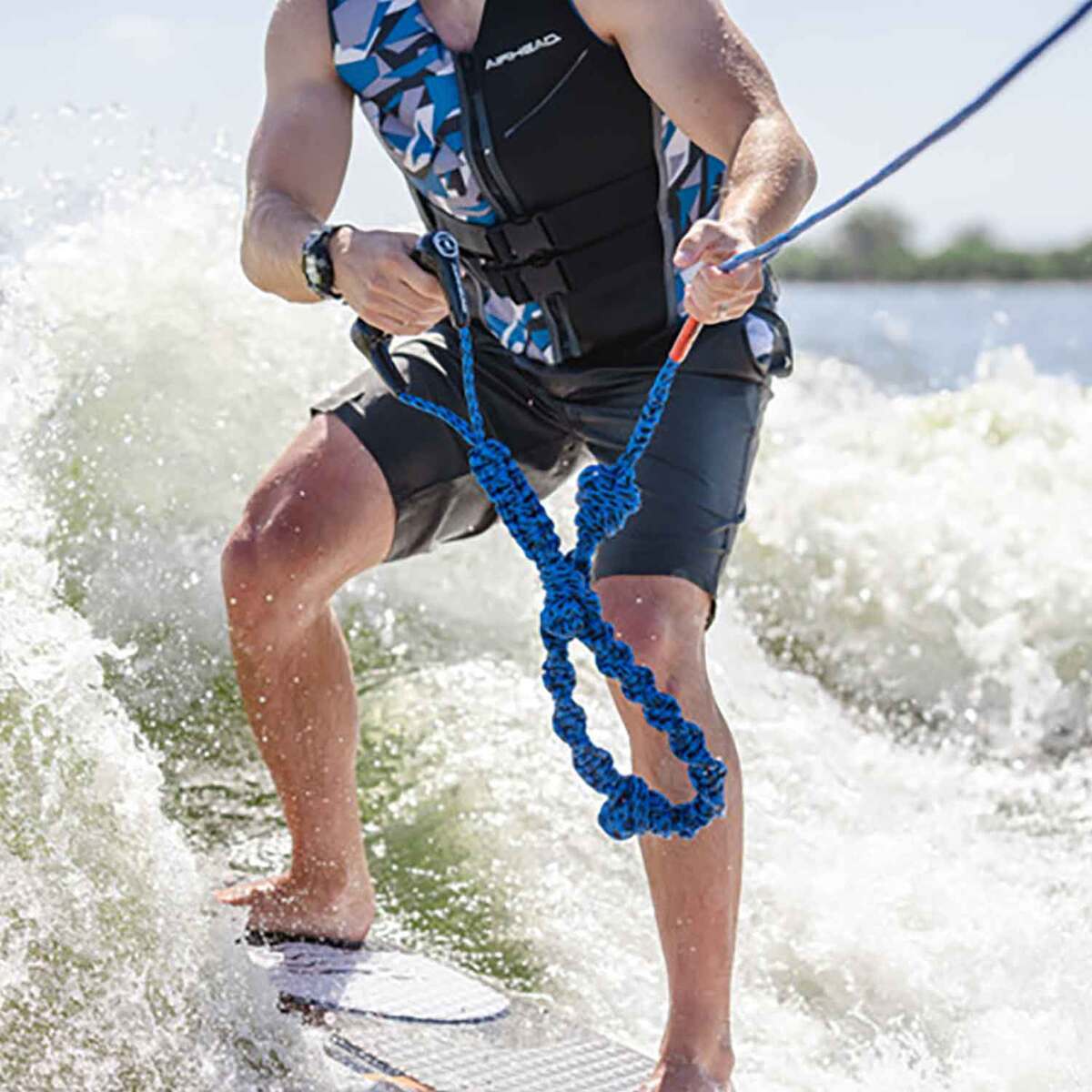 Airhead Spiral Braid High-Performance Wakesurf Rope - Blue - Blue Airhead Spiral Braid High-Performance Wakesurf Rope - Blue - Blue
