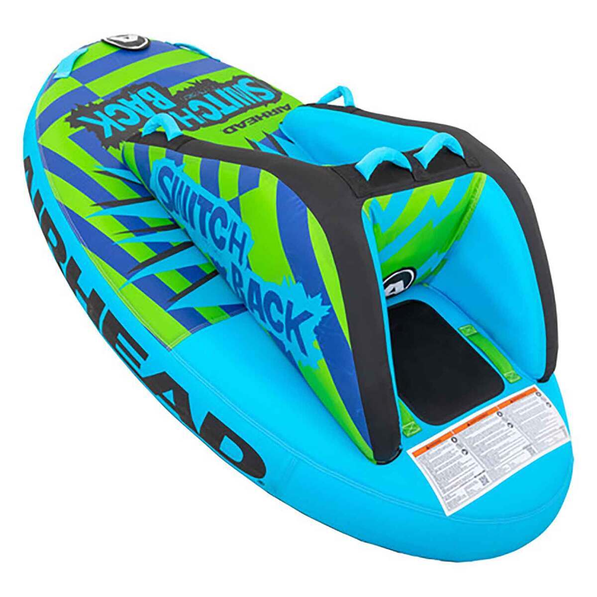 Airhead Switch Back 2 2-Person Towable Tube - Blue/Green Airhead Switch Back 2 2-Person Towable Tube - Blue/Green