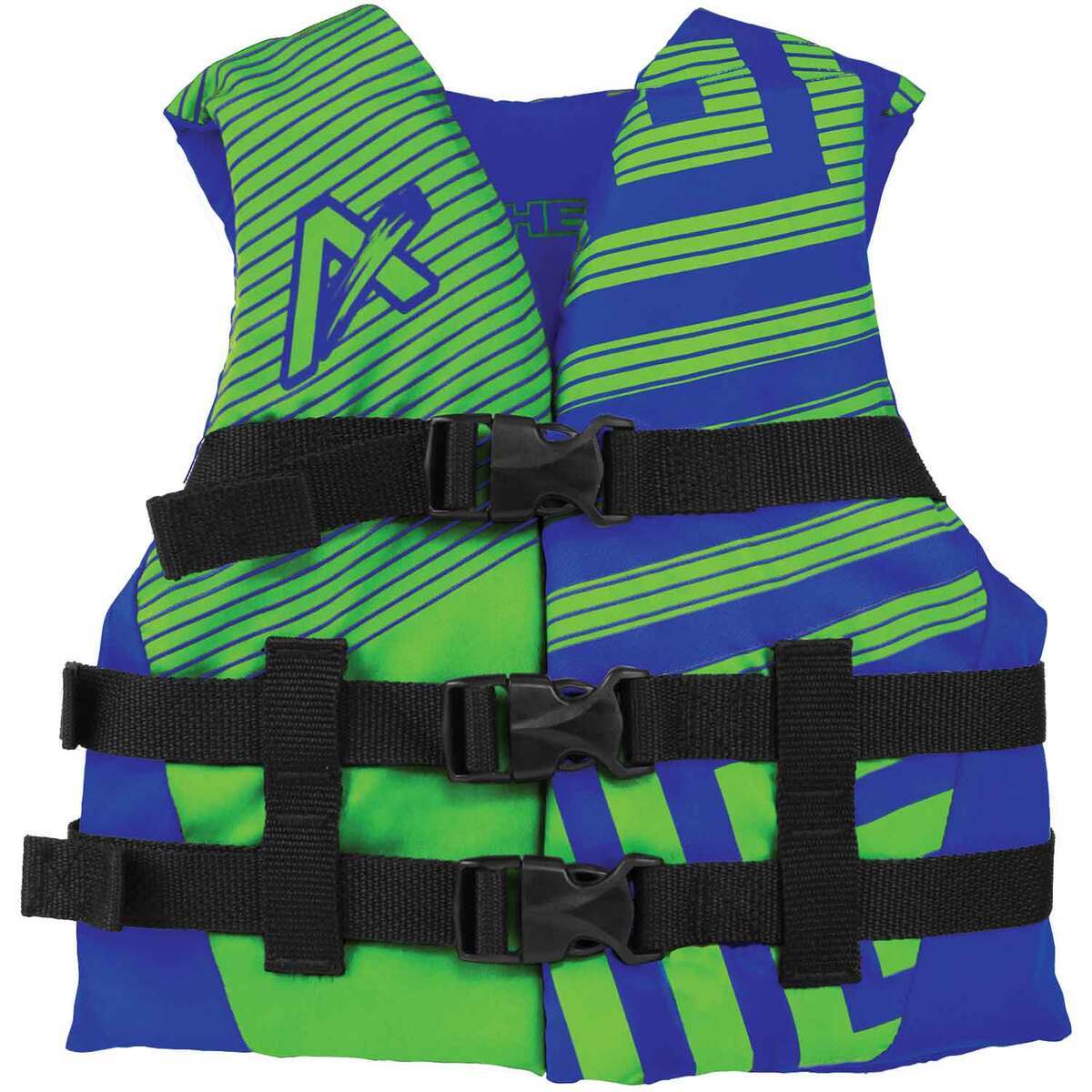 Airhead Trend Life Jacket - Youth - Blue/Green Youth Airhead Trend Life Jacket - Youth - Blue/Green Youth