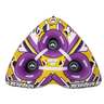 Airhead Turbo Blast 3 Rider Inflatable and Towable Water Tube - Yellow/Purple