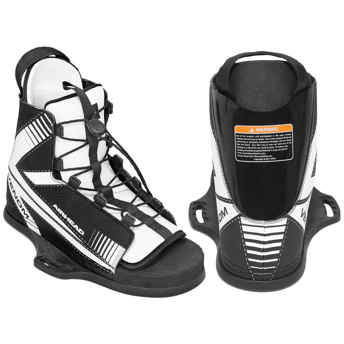 Airhead Venom Wakeboard Binding - Black and White Airhead Venom Wakeboard Binding - Black and White
