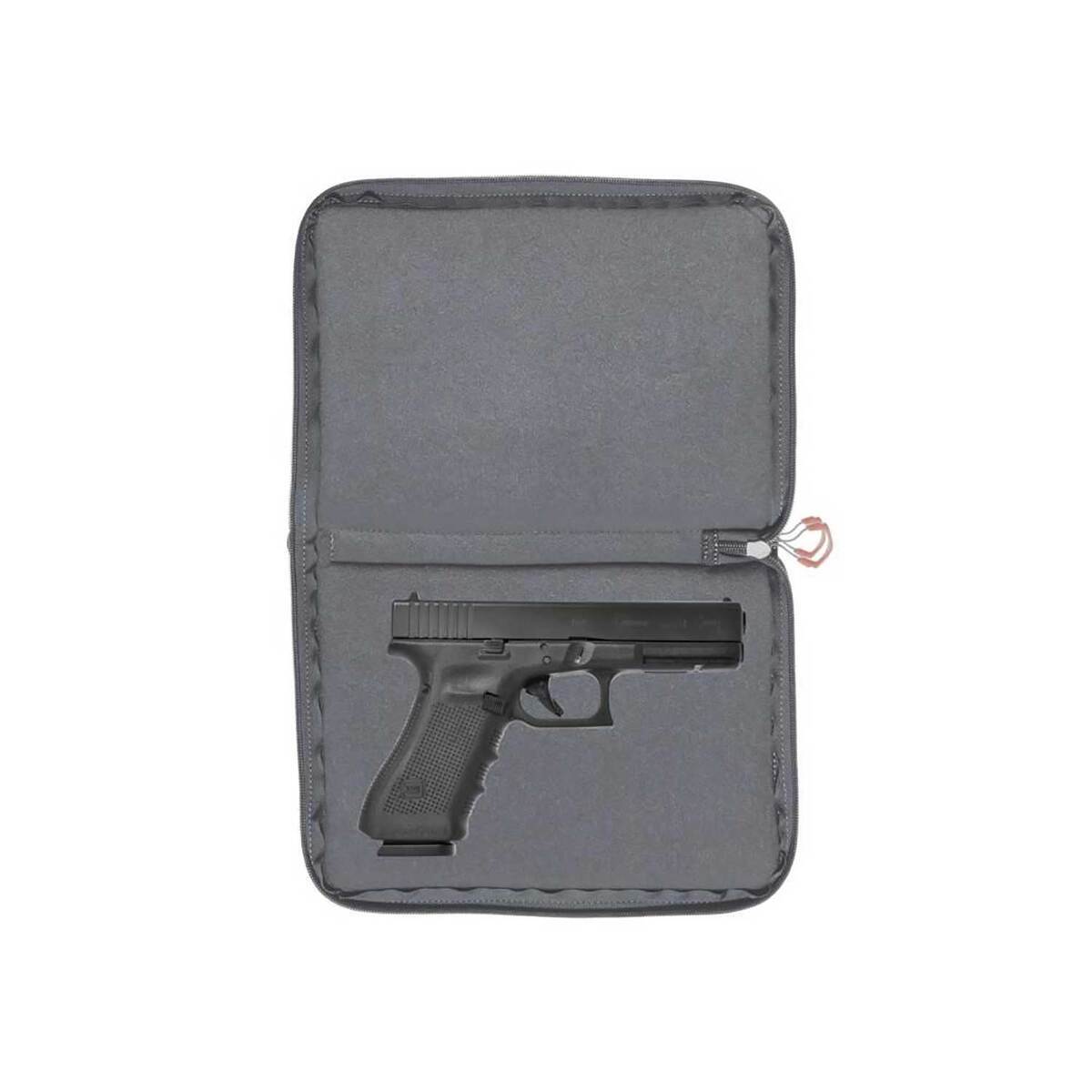 Allen Co Auto-Fit 2.0 Deluxe 11in Handgun Soft Case - Heather Gray/Red - Gray Allen Co Auto-Fit 2.0 Deluxe 11in Handgun Soft Case - Heather Gray/Red - Gray