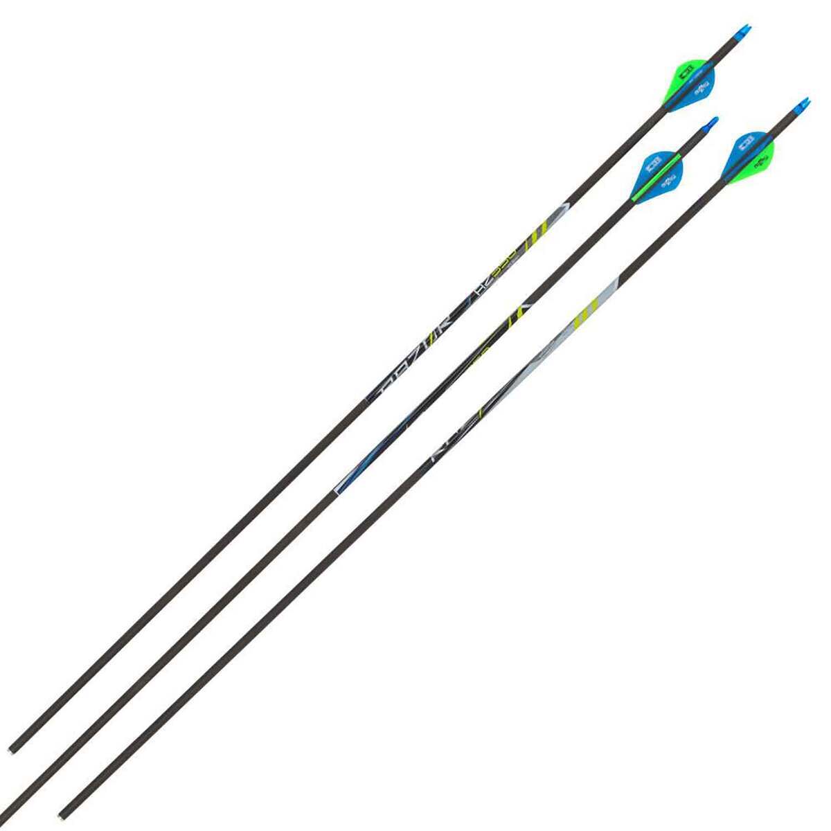 Allen Co RZ350 350 spine Carbon Arrows - 3 Pack - Blue Allen Co RZ350 350 spine Carbon Arrows - 3 Pack - Blue