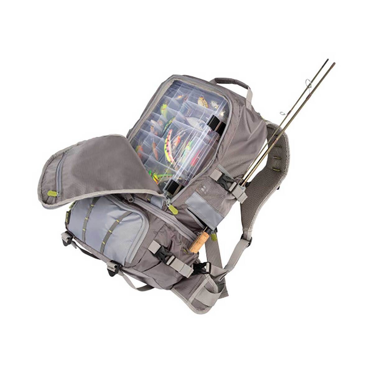 Allen Fryingpan River Convertible Fishing Backpack - Gray/Lime - Gray/Lime Allen Fryingpan River Convertible Fishing Backpack - Gray/Lime - Gray/Lime