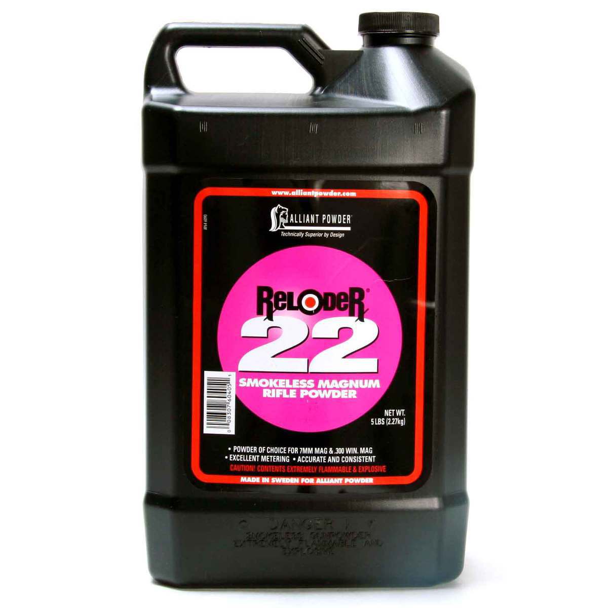 Alliant RL-22 Smokeless Powder - 5lb Keg - 5lb Alliant RL-22 Smokeless Powder - 5lb Keg - 5lb