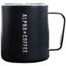 Alpha Coffee Adventure MiiR Laser Etch 12oz Mug Press Fit Lid - Black - Black