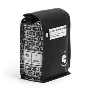 Alpha Coffee Double Barrel Black 1 lb Coffee Bag