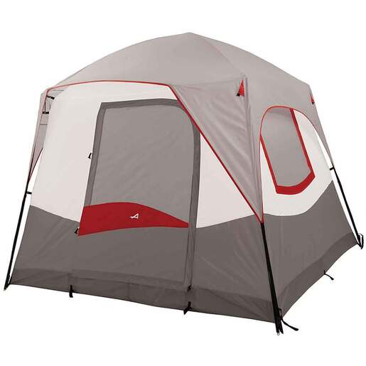 ALPS Mountaineering Camp Creek 4-Person Camping Tent - Grey/Red 28in x 8in x 8in - Alps Mountaineering