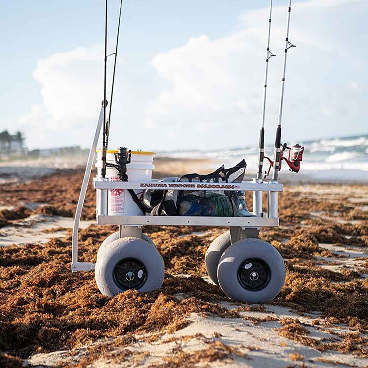 Alumacart Calypso Cruiser Beach & Fishing Wagon - Gray Alumacart Calypso Cruiser Beach & Fishing Wagon - Gray