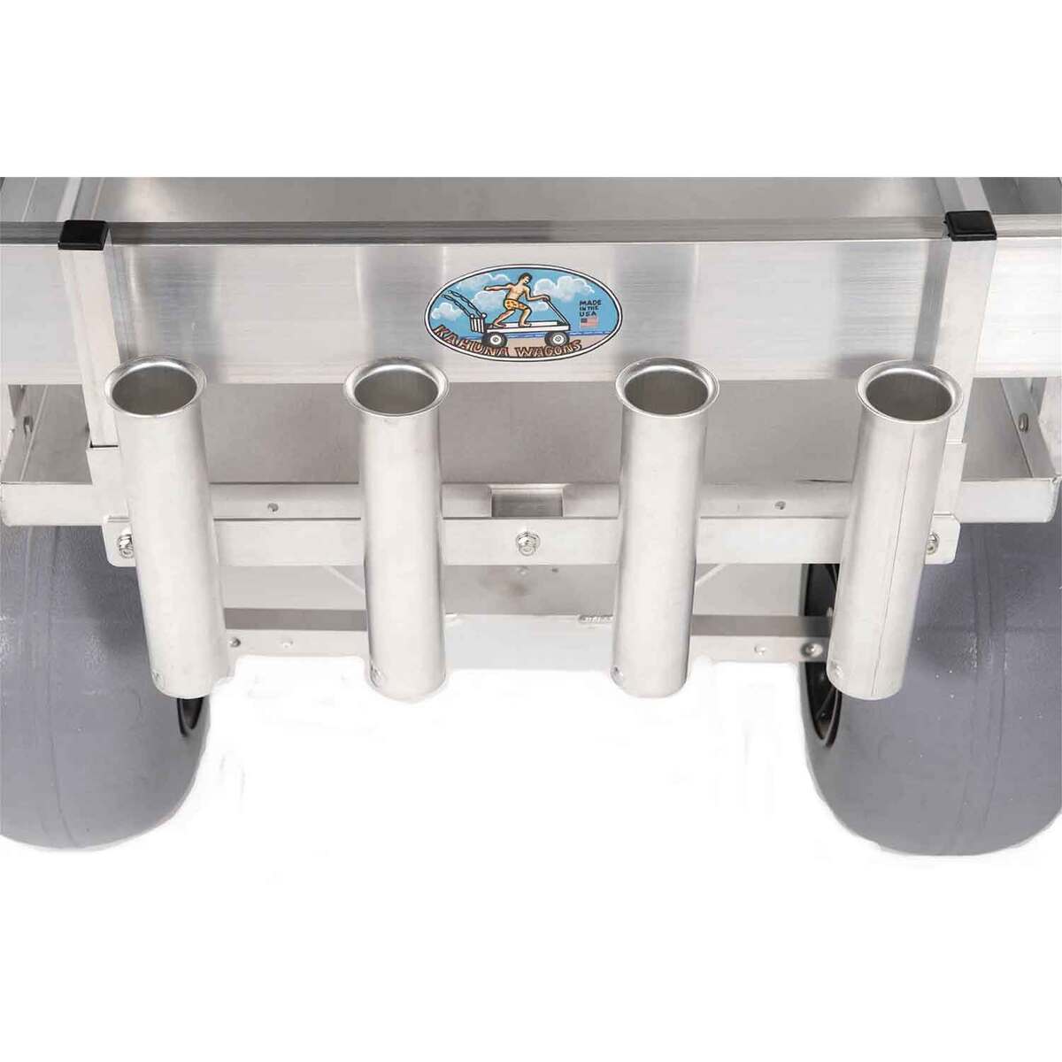 Four Position Rod Rack Kahuna Outfitters One Rod Rack-Four Rod Holders - Silver | Sportsman's ...