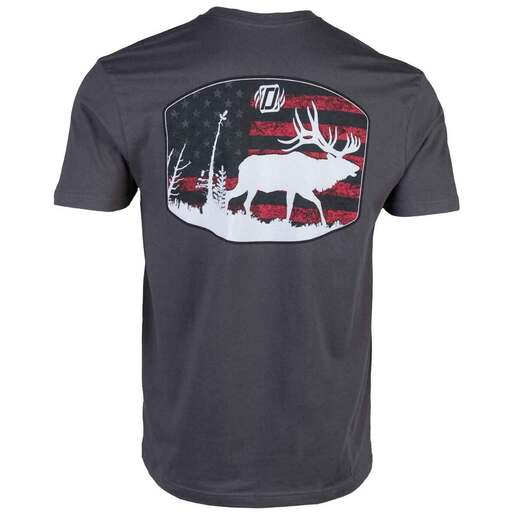 Deadeye Men's American Bull Short-Sleeve Casual Shirt - Charcoal M