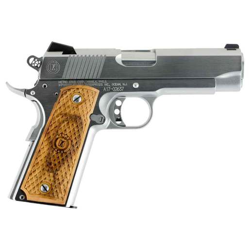 American Classic 1911 Commander 9mm Luger 4.25in Hard Chrome Pistol - 9+1 Rounds - Gray image