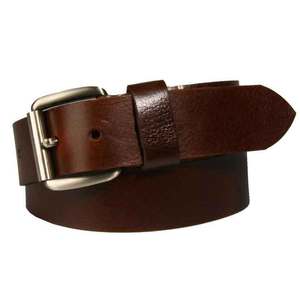American Endurance Full Grain Leather Belt with Hand Tacked Roller Buckle - Brown - 36