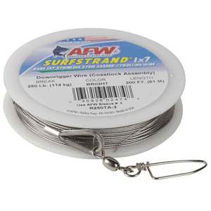 American Fishing Wire Assembled Surfstrand Downrigger Wire - Bright 250lb 200ft