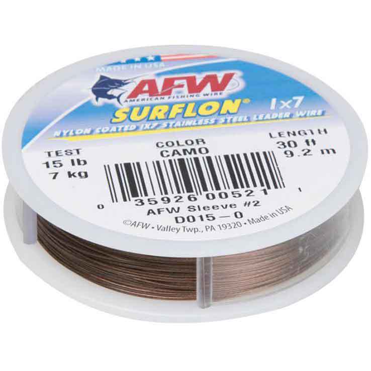 American Fishing Wire Surflon Nylon Coated Leader American Fishing Wire Surflon Nylon Coated Leader