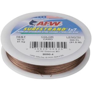 American Fishing Wire Surfstrand Uncoated Camo Brown Wire