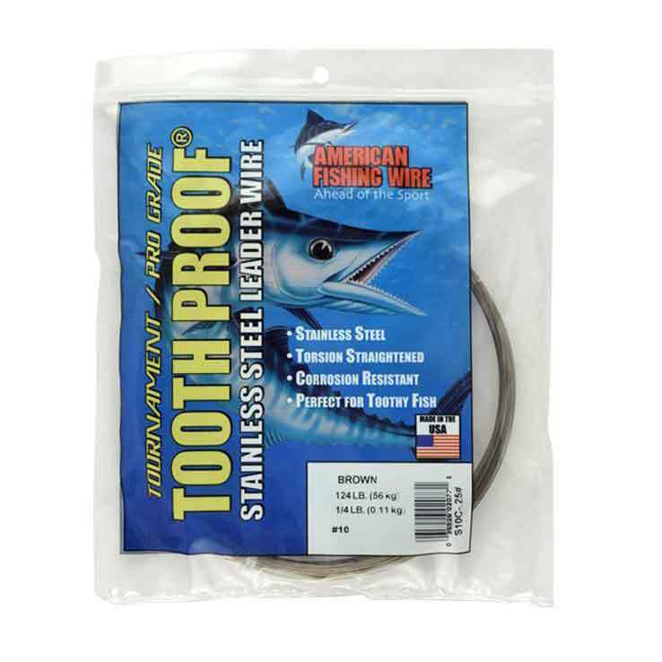 American Fishing Wire Tooth Proof Stainless Steel Fishing Leader American Fishing Wire Tooth Proof Stainless Steel Fishing Leader