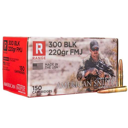 American Sniper Ammunition 300 AAC Blackout 220gr FMJ Centerfire Rifle Ammo – 150 Rounds