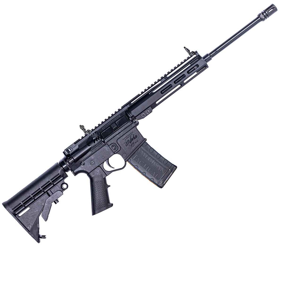 American Tactical Alpha-15 5.56mm NATO 16in Black Chrome Semi Automatic Modern Sporting Rifle - 30+1 Rounds - Black American Tactical Alpha-15 5.56mm NATO 16in Black Chrome Semi Automatic Modern Sporting Rifle - 30+1 Rounds - Black