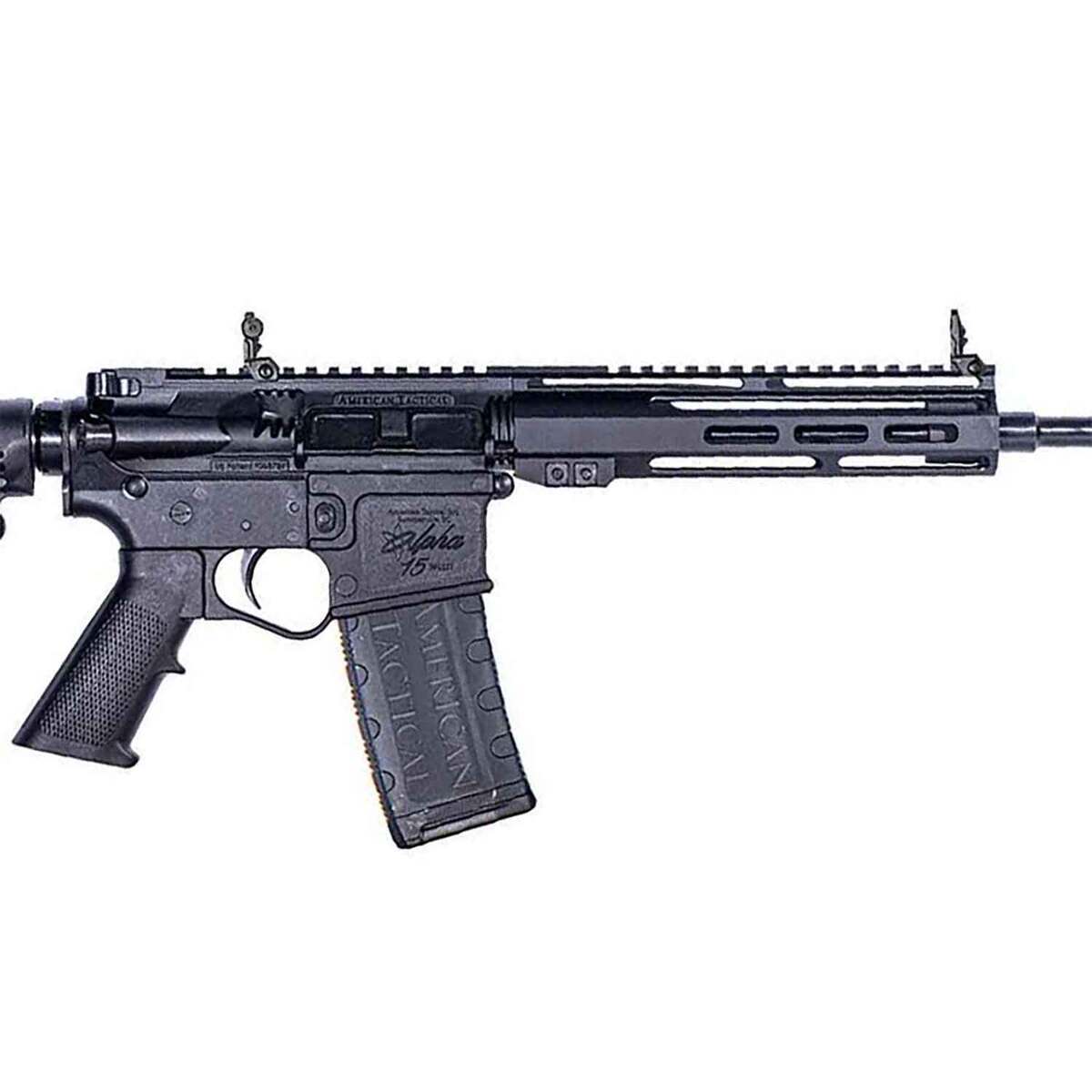 Tactical Sporting Rifle American Tactical Alpha-15 5.56mm NATO 16in Black Semi Automatic Modern ...