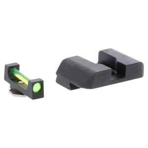 AmeriGlo Fiber Combination Glock G17/19/22/23/24/26/27/33/34/35/37/38/39 Sight Set - Green/Black