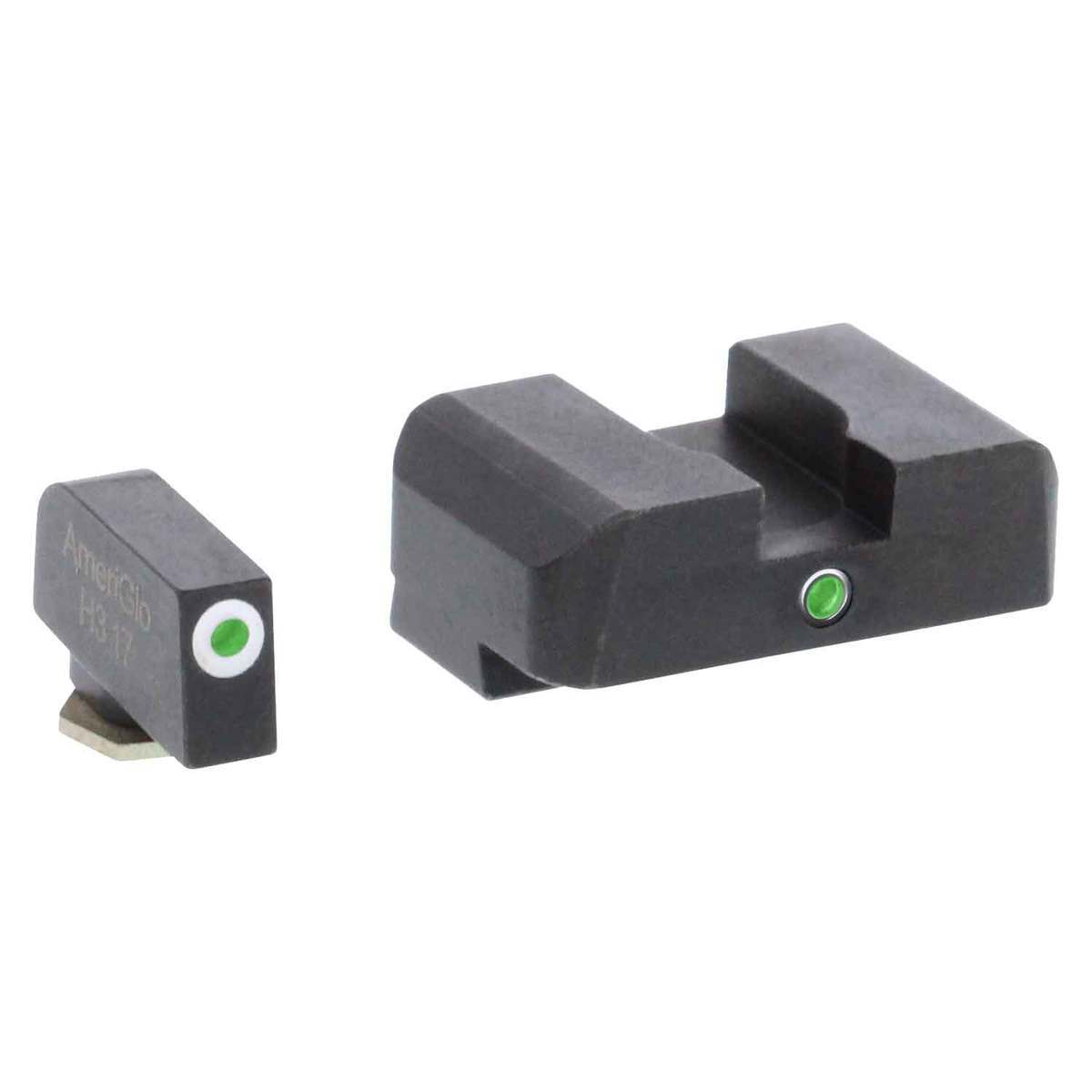 AmeriGlo Tritium I-Dot Glock G17/19/22/23/24/26/27/33/34/35/37/38/39 Sight Set - White/Green - White/Green AmeriGlo Tritium I-Dot Glock G17/19/22/23/24/26/27/33/34/35/37/38/39 Sight Set - White/Green - White/Green