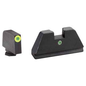 AmeriGlo Suppressor/Optic Height XL Glock Sight Set - Lime Green/Green