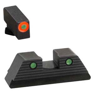 AmeriGlo Trooper 3-Dot Glock G20/21/29/30/31/32/36/40/41 Sight Set - Orange/Green