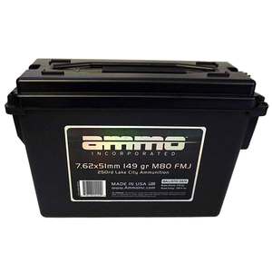 Ammo Inc 7.62mm NATO 149gr M80 FMJ Rifle Ammo - 250 Rounds