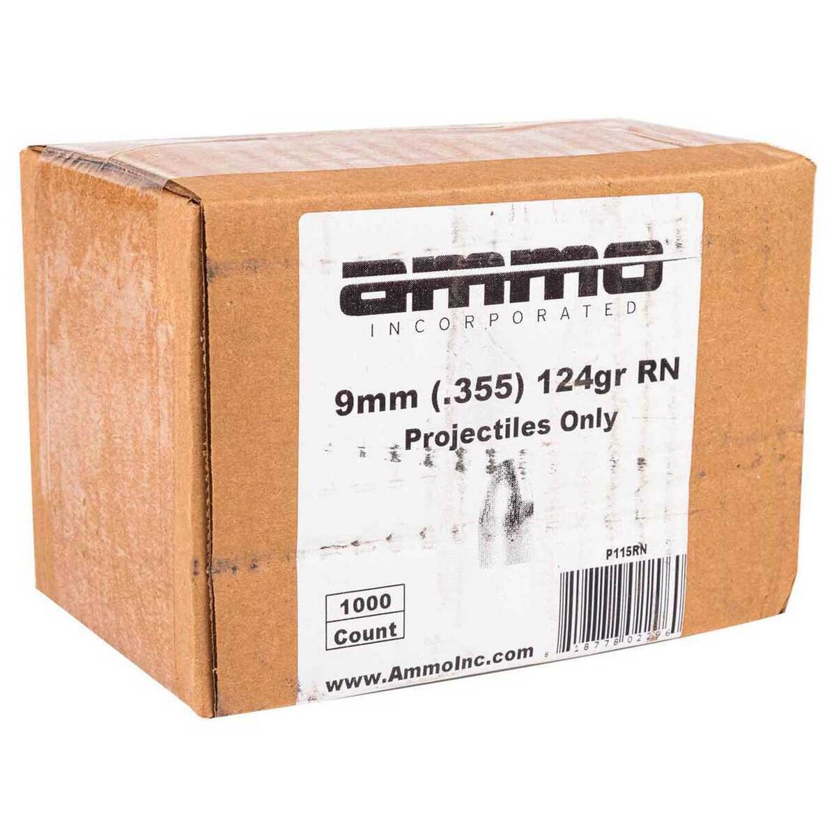Ammo Inc 9mm Luger Round Nose 124gr Reloading Bullets - 1000 Count Ammo Inc 9mm Luger Round Nose 124gr Reloading Bullets - 1000 Count