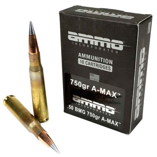 Ammo Inc A-Max 50 BMG 750gr Rifle Ammo – 10 Rounds