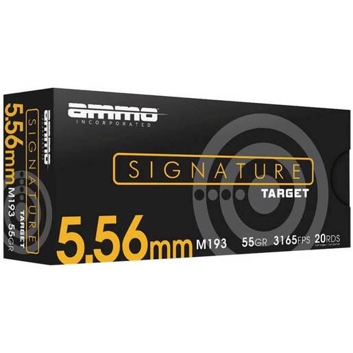 Ammo Inc Signature Target 5.56mm NATO 55gr M193 FMJ Rifle Ammo With FDE Can Combo Ammo - Bulk 800 Rounds Bulk 800 Rounds Ammo