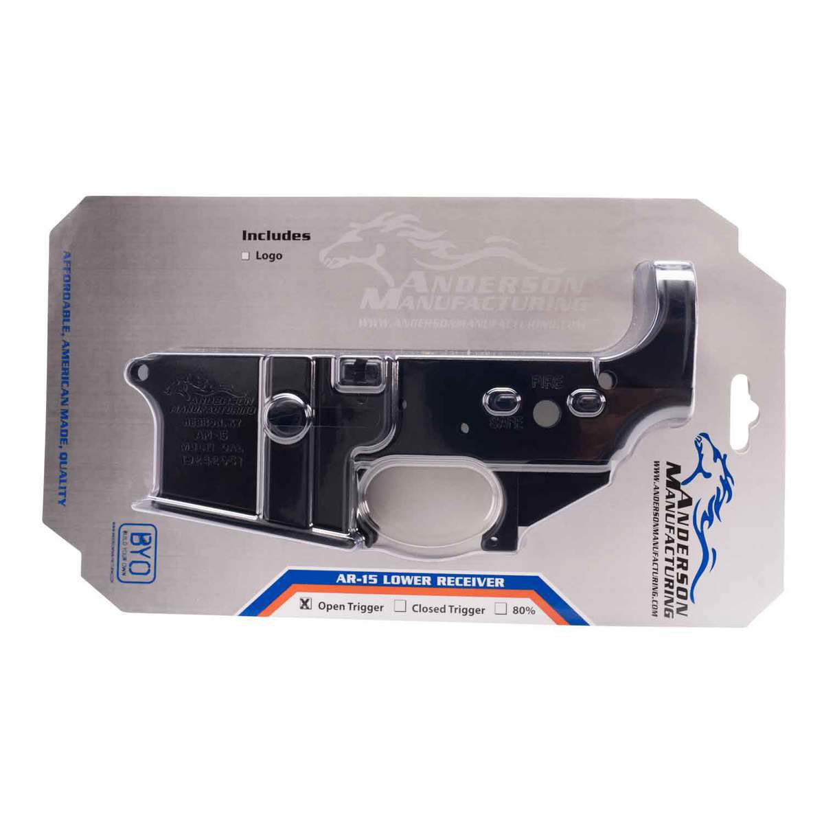 Anderson Manufacturing AR-15 Open Stripped Black Lower Rifle Receiver Anderson Manufacturing AR-15 Open Stripped Black Lower Rifle Receiver