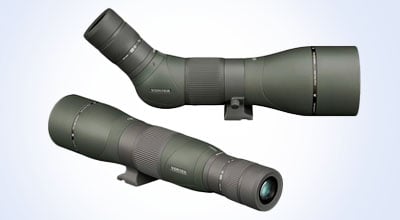 Angled and straight spotting scopes