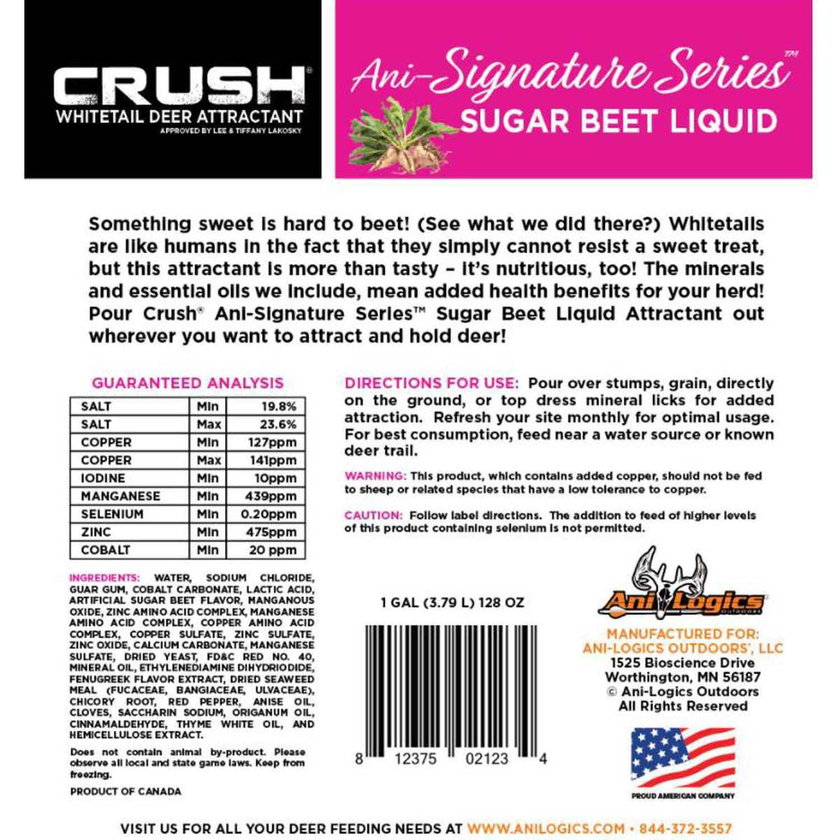 Ani-Logics Outdoors Crush Sugar Beet Liquid Deer Attractant - 1 Gallon Ani-Logics Outdoors Crush Sugar Beet Liquid Deer Attractant - 1 Gallon