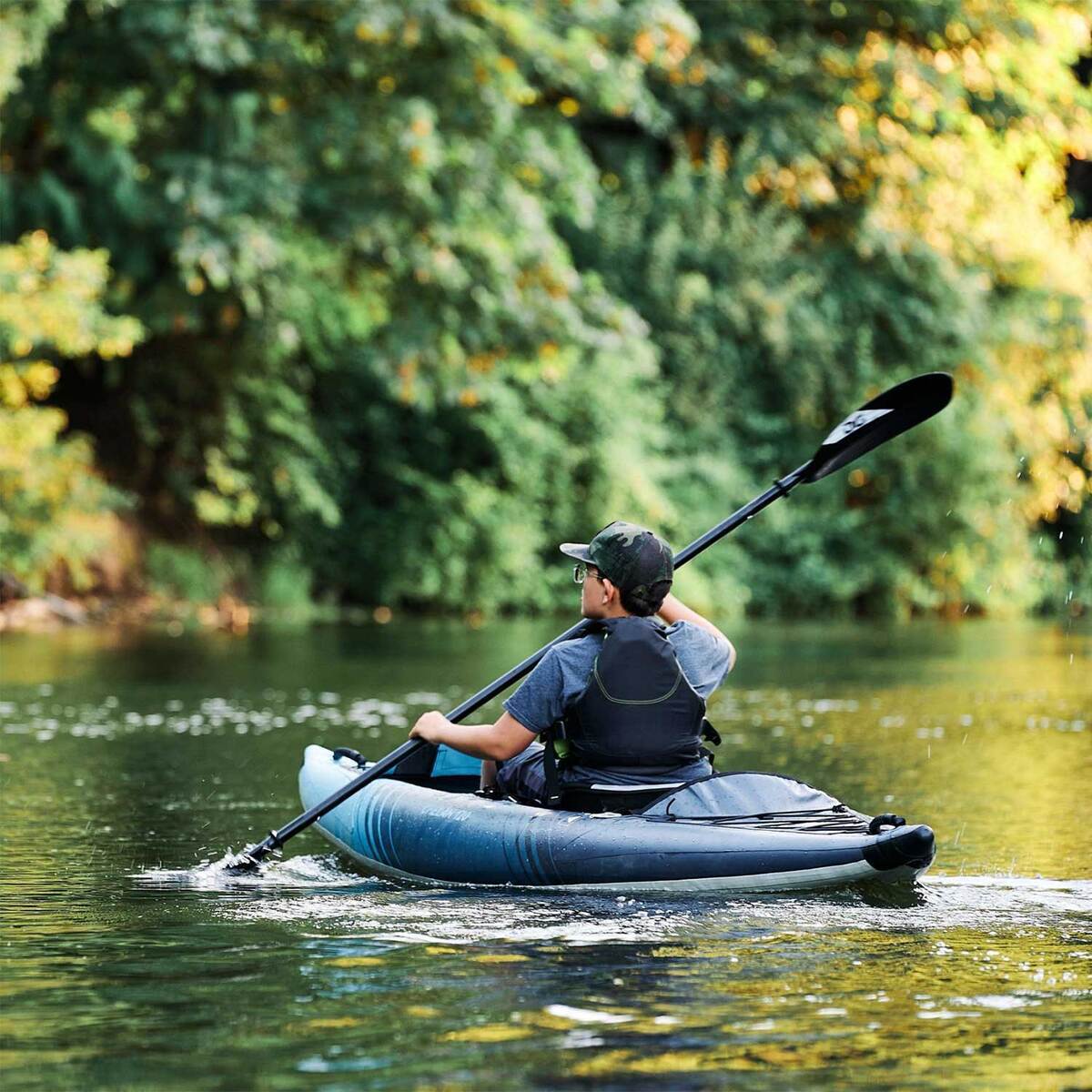 Aquaglide Chelan 120 Inflatable Kayaks - 11ft Blue - Blue Aquaglide Chelan 120 Inflatable Kayaks - 11ft Blue - Blue