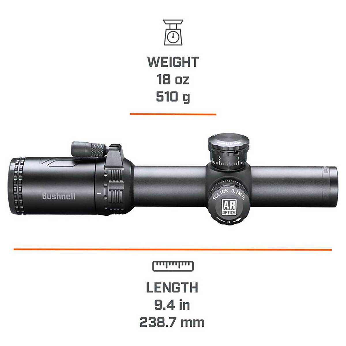 Bushnell AR Optics 1-4x24mm Rifle Scope - Illum. BTR-1 - Black Bushnell AR Optics 1-4x24mm Rifle Scope - Illum. BTR-1 - Black