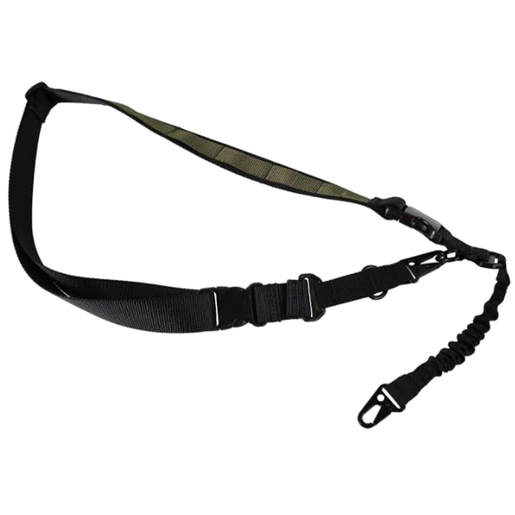 Alpine Innovations ARQD Tactical With Multipoint Connection And MOLLE Attachments 1.5in Sling - Black/Green 1.5in x 60in