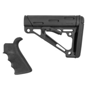 Hogue AR15/M16 Overmolded Beavertail Grip And Collapsible Buttstock Kit - Black