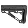 Hogue AR15 Mil-Spec Overmolded Rubber Collapsible Buttstock - Black - Black